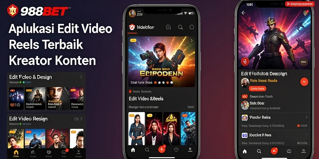 Antarmuka aplikasi 988BET untuk Edit Video Reels yang intuitif dan user-friendly.