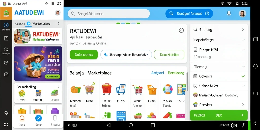 Tampilan antarmuka RATUDEWI yang menarik dan mudah digunakan.