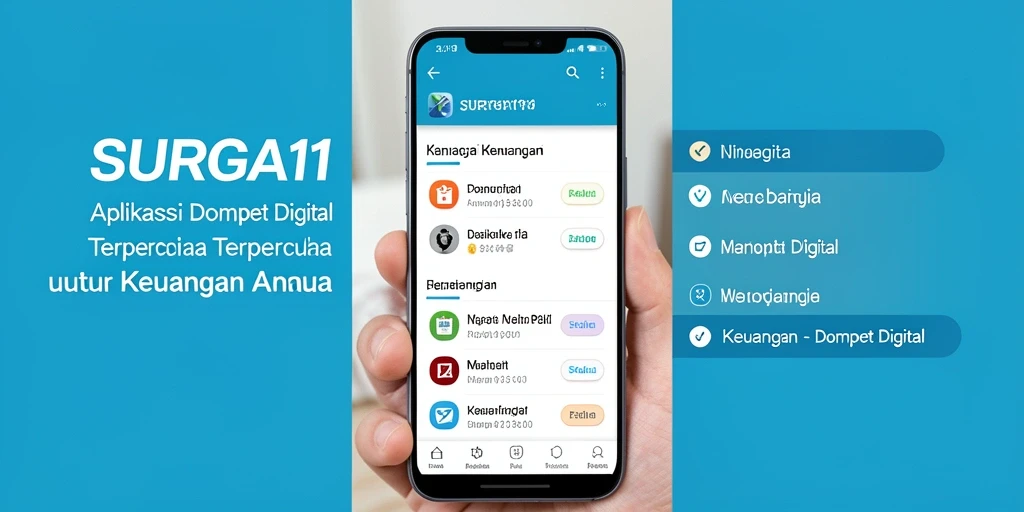 Tampilan antarmuka aplikasi SURGA11 yang modern dan mudah digunakan.