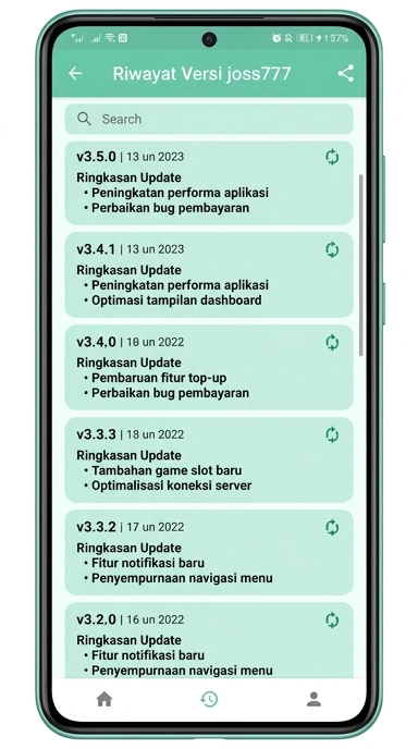 Riwayat Versi joss777 untuk Pengguna Android Indonesia